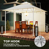 10' x 10' Cream White Patio Gazebo with Storage & Hook