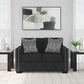 Jasmine Peaks - Loveseat - Coal