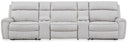 5 Pc. Reclining Sectional With 2 Consoles And Armless Chair