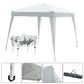 10' x 10' Arbor Barnum Folding Pop-up Garden Gazebo with Transport Bag-White