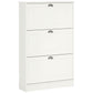 Shoe Cabinet with 3 Flip Drawers, Narrow Shoe Storage Cabinet, Holds 12 Pairs for Entryway, Hallway, White