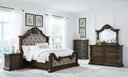 6 Pc. Bed, Dresser, Mirror, Chest