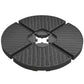 4PCs Cantilever Umbrella Base Weights for Offset Banana Parasol, Wicker Effect HDPE Water or Sand Filled Patio Umbrella Weights with Built-in Handles, Black