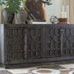 Roseworth - Distressed Black - Accent Cabinet