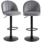 Swivel Counter Height Bar Stools Set of 2 with Footrest - Grey