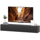 55" Floating TV Stand with Flip-Down Doors - Black