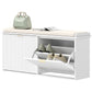 Entryway Bench with Padded Seat and Flip-Drawers, Holds up to 529lbs, Shoe Storage Bench for 10 Pairs of Shoes, White