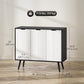 Sideboard Buffet Cabinet with 3 Doors - Black