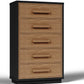 Kozmour - Five Drawer Chest - Black / Brown