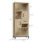 59" Bookcase, Storage Bookshelf with Cabinets, Drawer and Open Compartments, Freestanding Display Shelves for Home Office, Living Room, Study, Nature Wood