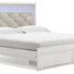 Altyra - White - King Upholstered Storage Bed