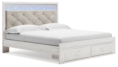 Altyra - White - King Upholstered Storage Bed - Forward Furniture