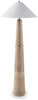 Gasparleigh - Poly Floor Lamp - Brown / Gold Finish