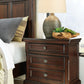 Porter - Dark Brown - Two Drawer Night Stand