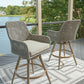 Seton Creek - Barstool With Cushion (Set of 2) - Beige / Gray
