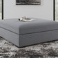 Bealton - Oversized Accent Ottoman - Salt And Pepper