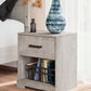 Shawburn - Whitewash - One Drawer Night Stand