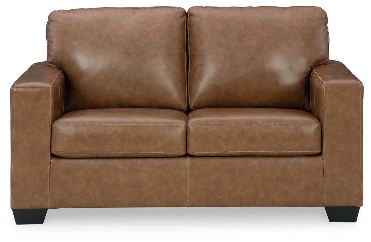Bolsena - Loveseat - Leather Match - Caramel