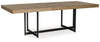 Tomtyn - Rectangular Dining Room Extension Table - Light Brown