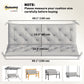 3-Seater Outdoor Bench Swing Chair Replacement Cushions for Patio Garden, Light Grey