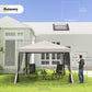 10' x 10' Pop Up Canopy Tent Gazebo, Foldable Canopy Tent with Zipper Mesh Sidewalls and Carry Bag, Easy Setup Screen Shelter for Backyard Patio Outdoor, Beige