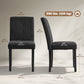 Modern Dining Chairs Set of 4, Kitchen Chairs with Rubberwood Legs and Padded Seat, Black