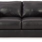 Amiata - Onyx - Loveseat - Leather Match