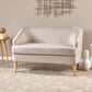 Mid-Century Modern Loveseat with Flared Legs and High-Density Foam, 2-Seater Sofa for Living Room, 49" L x 29.5" W x 31" H, Beige