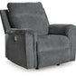 Barnsana - Gravel - Power Rocker Recliner - Fabric