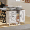 Lateral Filing Cabinet with Drawers, Shelves, Adjustable Hanging Bar for Home Office, Fit A4/Letter Files, White