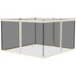 Replacement Mosquito Netting for Gazebo 10' x 12' Black Screen Walls for Canopy with Zippers, White