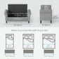 50" Storage Ottoman Bench with Rolled Arms - Light Grey