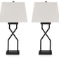 Brookthrone - Black - Metal Table Lamp (Set of 2)