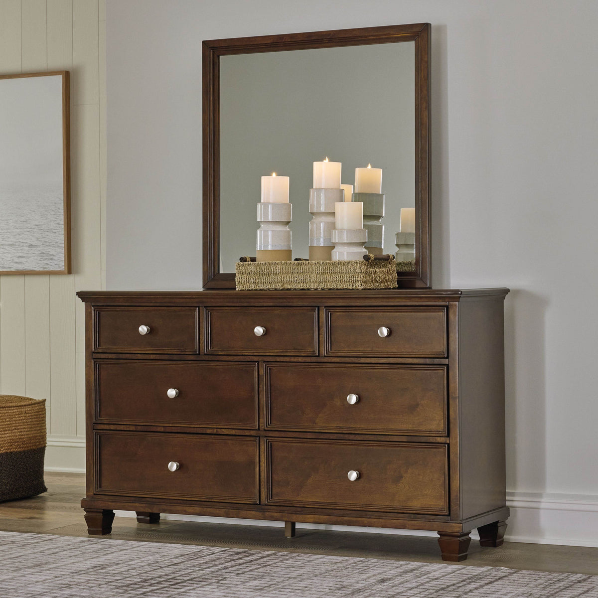 Danabrin - Brown - Dresser And Mirror - Forward Furniture