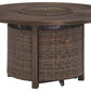 Paradise - Medium Brown - Round Fire Pit Table