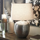 Magalie - Metal Table Lamp  - Antique Silver Finish