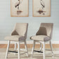 Robbinsdale - Upholstered Swivel Curved Back Barstool (Set of 2) - Antique White