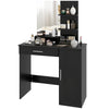 Vanity Desk with Mirror and Drawer - Black