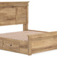 Makidern - Panel Storage Bed With Under Bed Storage Unit