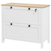 2-Drawer Lockable Filing Cabinet - White