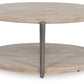 Dyonton - Light Grayish Brown - Round Cocktail Table