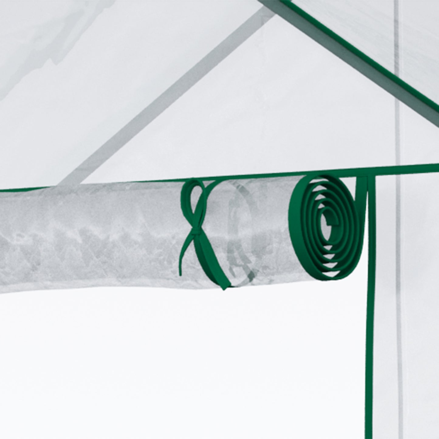 56" x 29" x 77" Walk-in Greenhouse, Mini Greenhouse with 4 Shelves, Roll-Up Door and Weatherized Cover, Clear