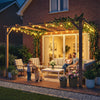 10' x 13' Natural Wood Pergola with Grape Trellis