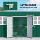 Metal Garden Storage Shed, Outdoor Tool Storage House with Lockable Door, Vents, Sloped Roof, Light Grey