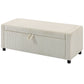 Corduroy Storage Ottoman End of Bed Bench - Beige