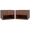 Floating Nightstand Set of 2 with Drawer - Brown