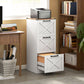 3 Drawer File Cabinet with Silent Slides, Vertical Farmhouse Filing Cabinet Fits Letter/A4 Size Home Office, White