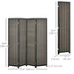 4 Panel Room Divider, 6 Ft Tall Indoor Portable Folding Privacy Screens, Bamboo Hand-Woven Freestanding Partition Wall Divider for Home Office, Brown