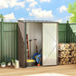 5' x 3' Outdoor Storage Shed, Steel Garden Shed with Single Lockable Door, Tool Storage Shed for Backyard, Brown