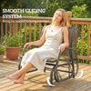 Patio Glider Chair with Mesh Seat & Metal Frame
